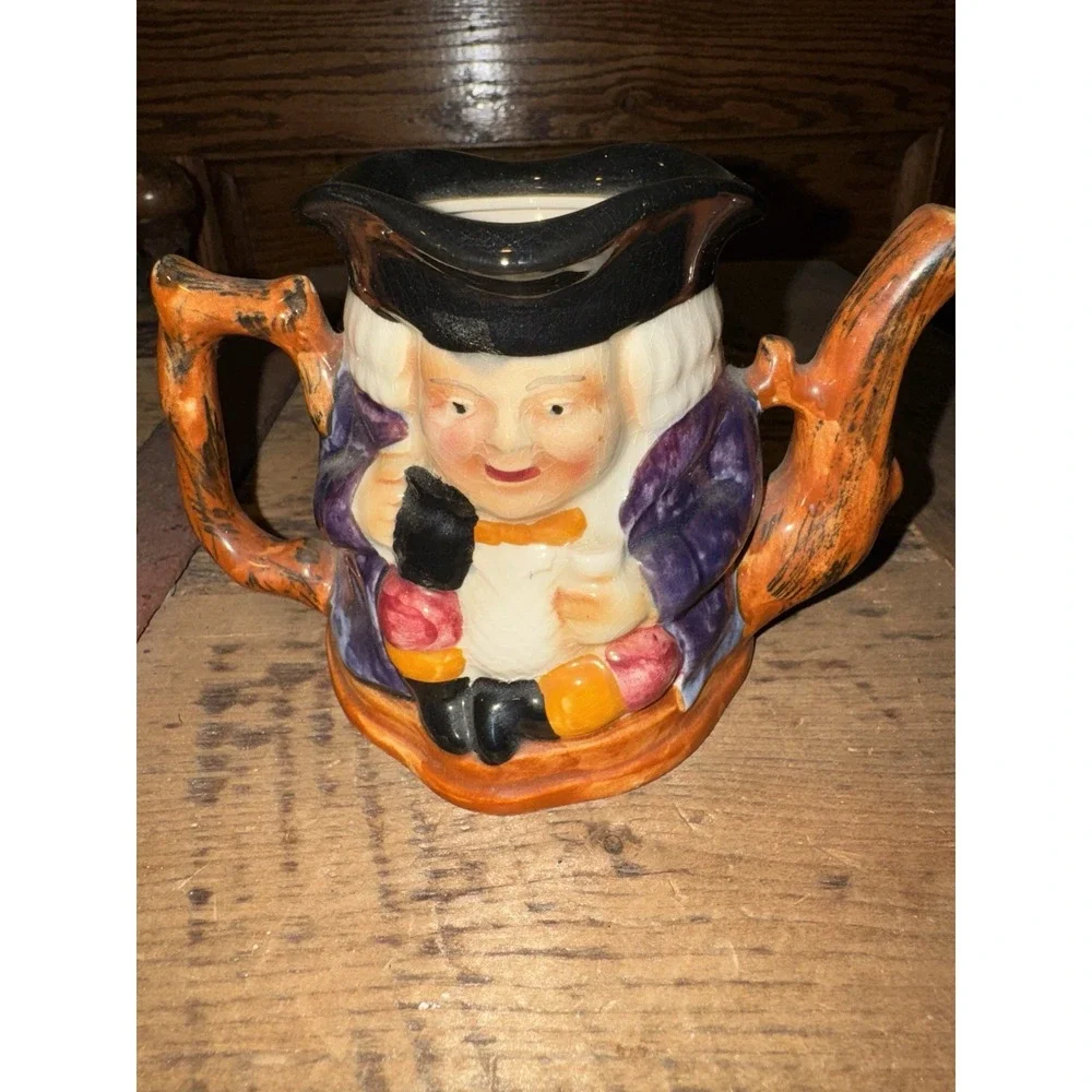 Vintage Shorter and Sons Two Faced Toby Jug Teapot about 7 Inches England